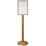 Brass Sign Stand A3 - Crowd Control Company UK Brass A3 Sign Stand