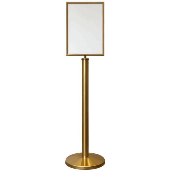 Brass Sign Stand A3 - Crowd Control Company UK Brass A3 Sign Stand
