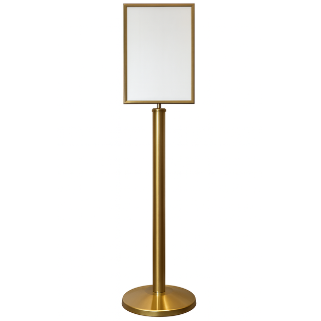 Brass Sign Stand A3 - Crowd Control Company UK Brass Sign Stand A3