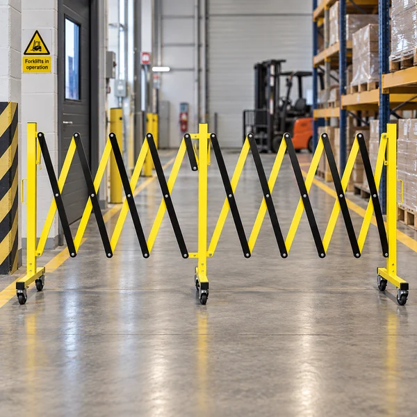 FPA160 Yellow 600 x 600 - Crowd Control Company UK 4.6m Expandable Barrier Yellow Black