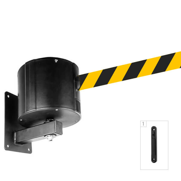 wallmounted retractable belt-barrier YB