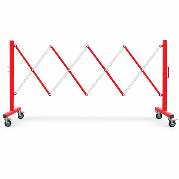 Red white expandable barricade 3.4m