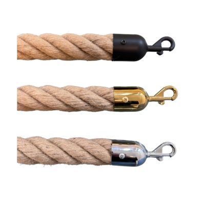 Tiny Food Vip Ropes Natural Jute Barrier Rope | Natural VIP Ropes | 38mm Wide