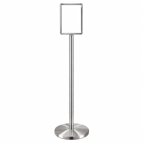 Tall Sign Stand Polished stainless