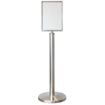 Polished Stainless Sign Stand - Crowd Control Company UK