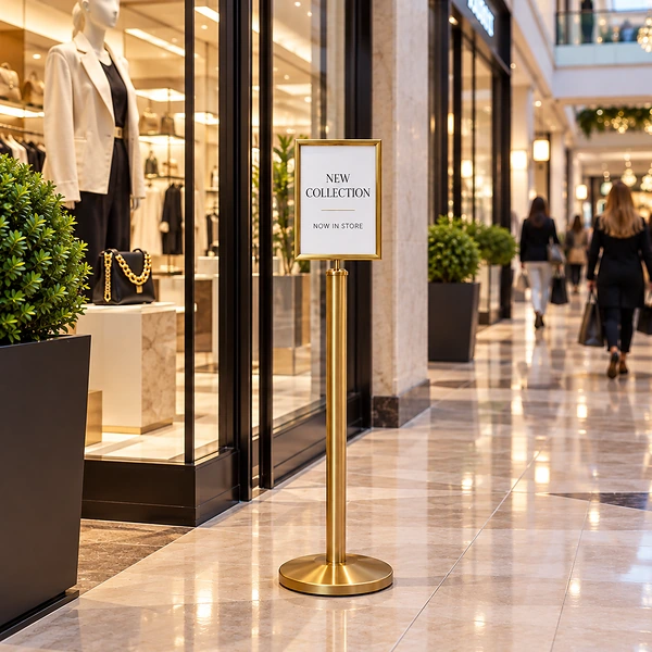 brass-a4-sign-stand-mall