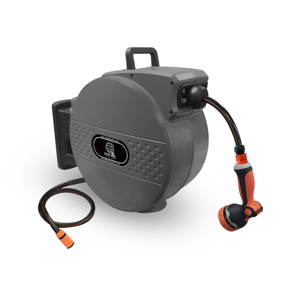 Long Span Garden Hose Reel Grey