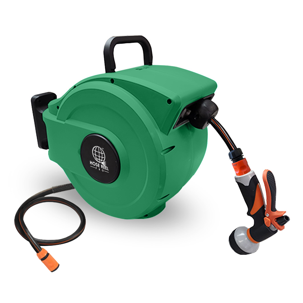 Green Garden Hose Reel