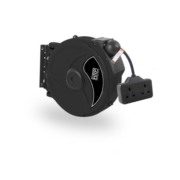 extenstion cord reel black – 30ft - Crowd Control Company UK