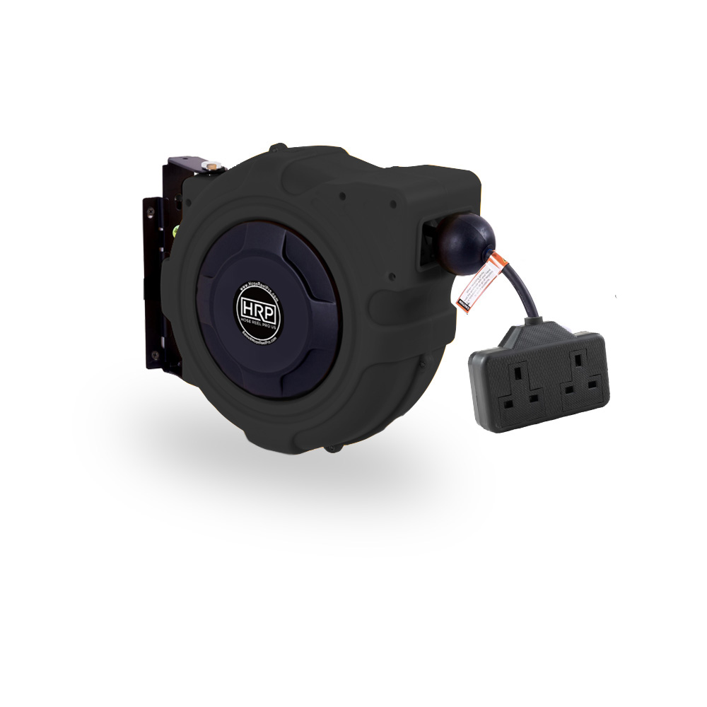 15m Retractable Power Reel – Black Extension Reel