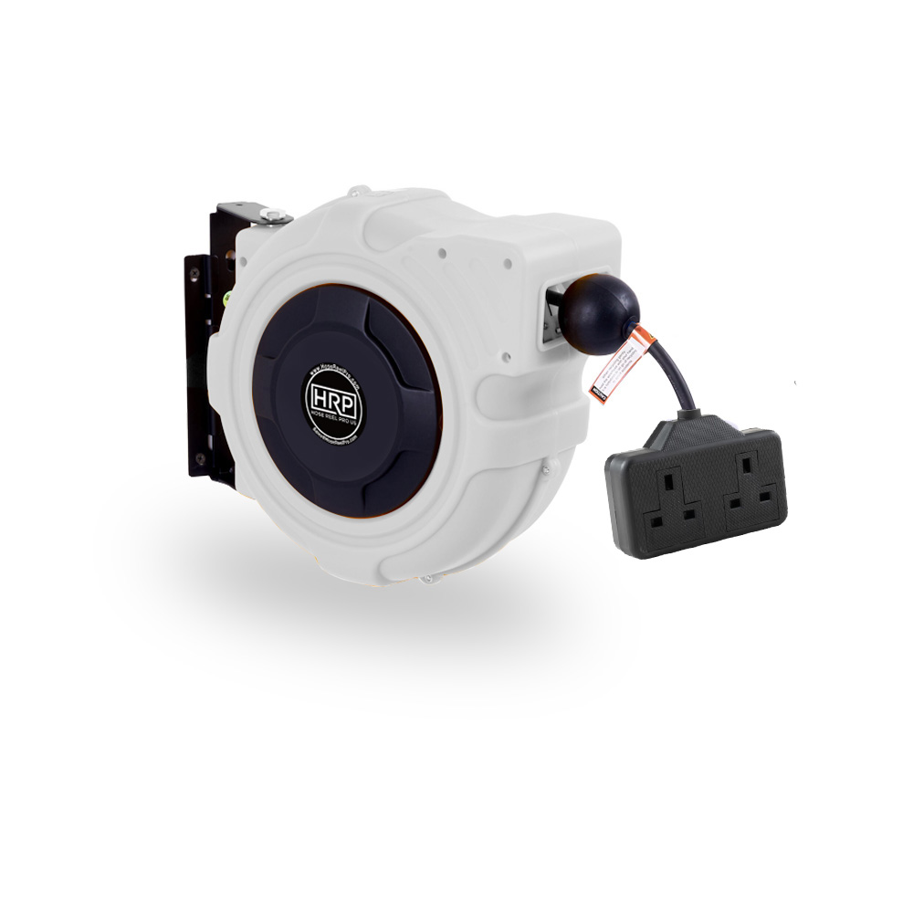 15m Retractable Cable Reel – White Power Reel