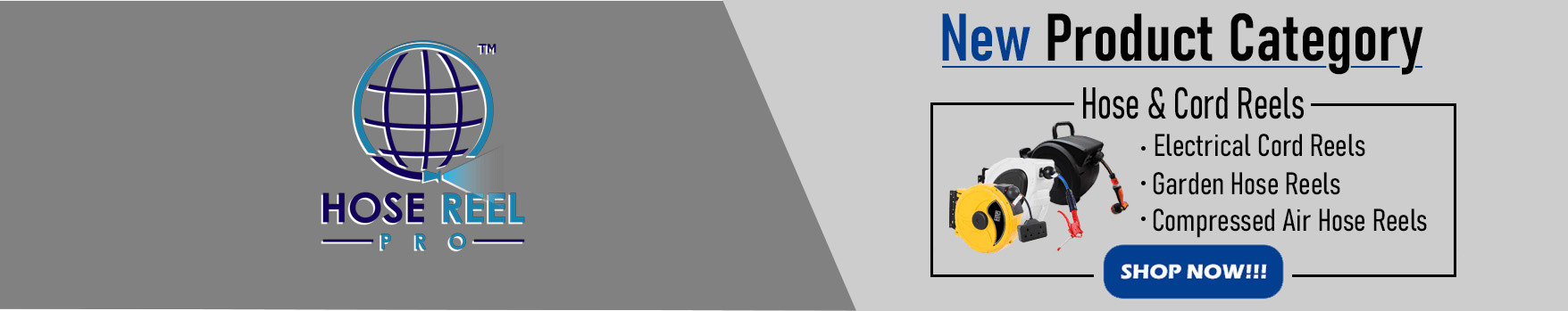 Retractable Hose and cord reel Banner