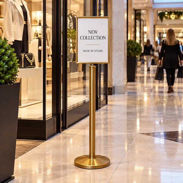 A3-brass-sign-stand-shopping-mall-