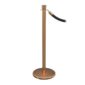 Satin brass rope post with classic crown top